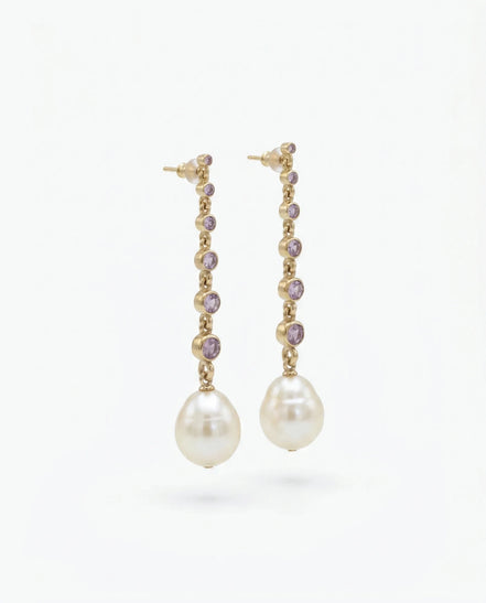 Cercei Pearl Rose – Oțel placat Aur 24K - OK Lux. All rights reserved. - Earrings - 