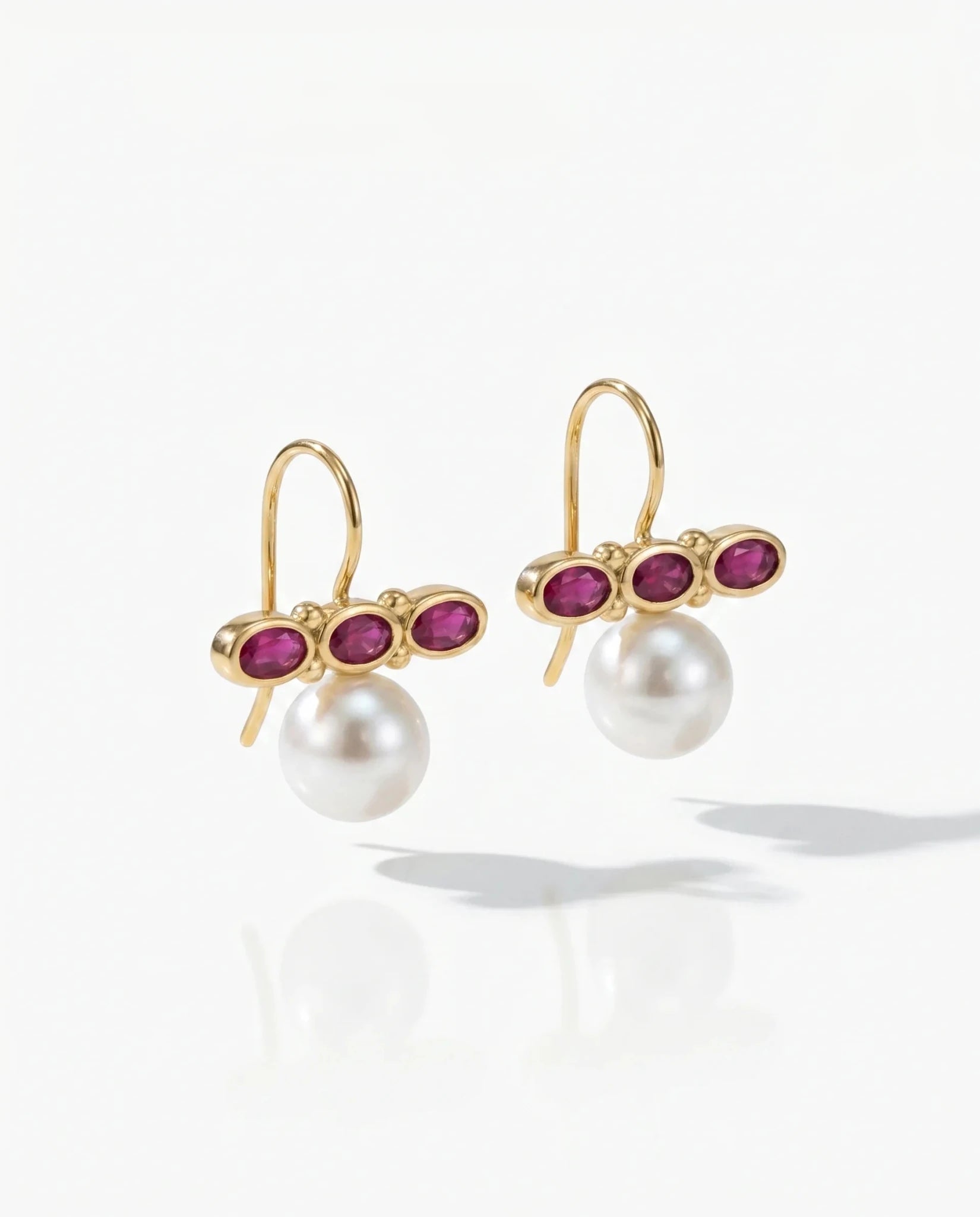 Cercei Pearl Rosé – Oțel placat Aur 24K - OK Lux. All rights reserved. - Earrings - 