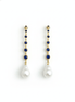 Cercei Pearl Sapphire – Aur 24K - OK Lux. All rights reserved. - Earrings - 