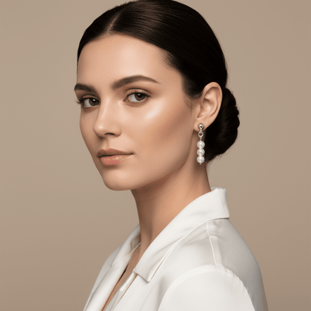 Cercei Perle Naturale de Cultură Tip A 6mm cu Argint 925 - Bijuterie Handmade Laura Stoica - OK Lux. All rights reserved. - Earrings - 