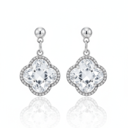 Cercei tortita argint si cuart - OK Lux. All rights reserved. - Earrings - 2.8CM - 