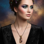Colier Auriu cu Pietre Semiprețioase: Pirită, Hematit și 7 Chakre - OK Lux. All rights reserved. - Necklaces - 