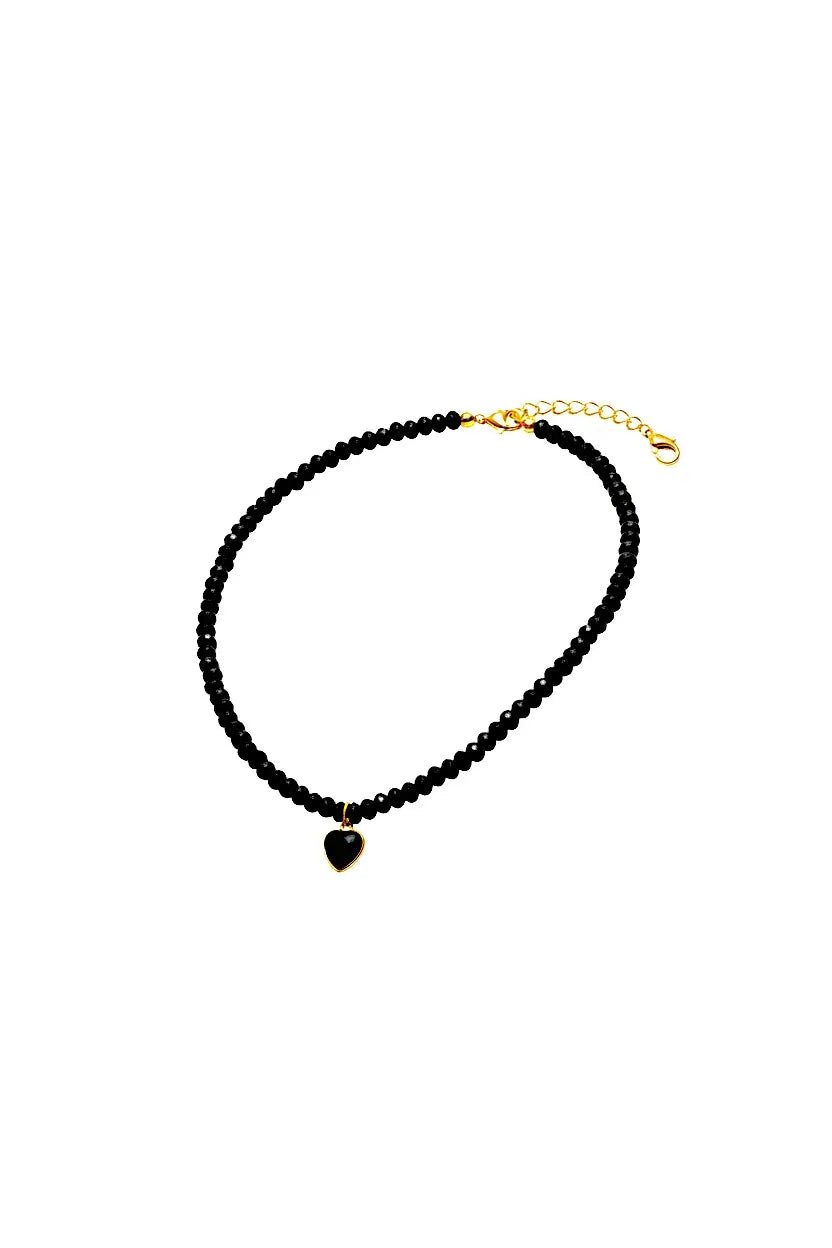 Colier din Argint cu Onix Fațetat, Zirconiu și Pandantiv Negru - OK Lux. All rights reserved. - Necklaces - 