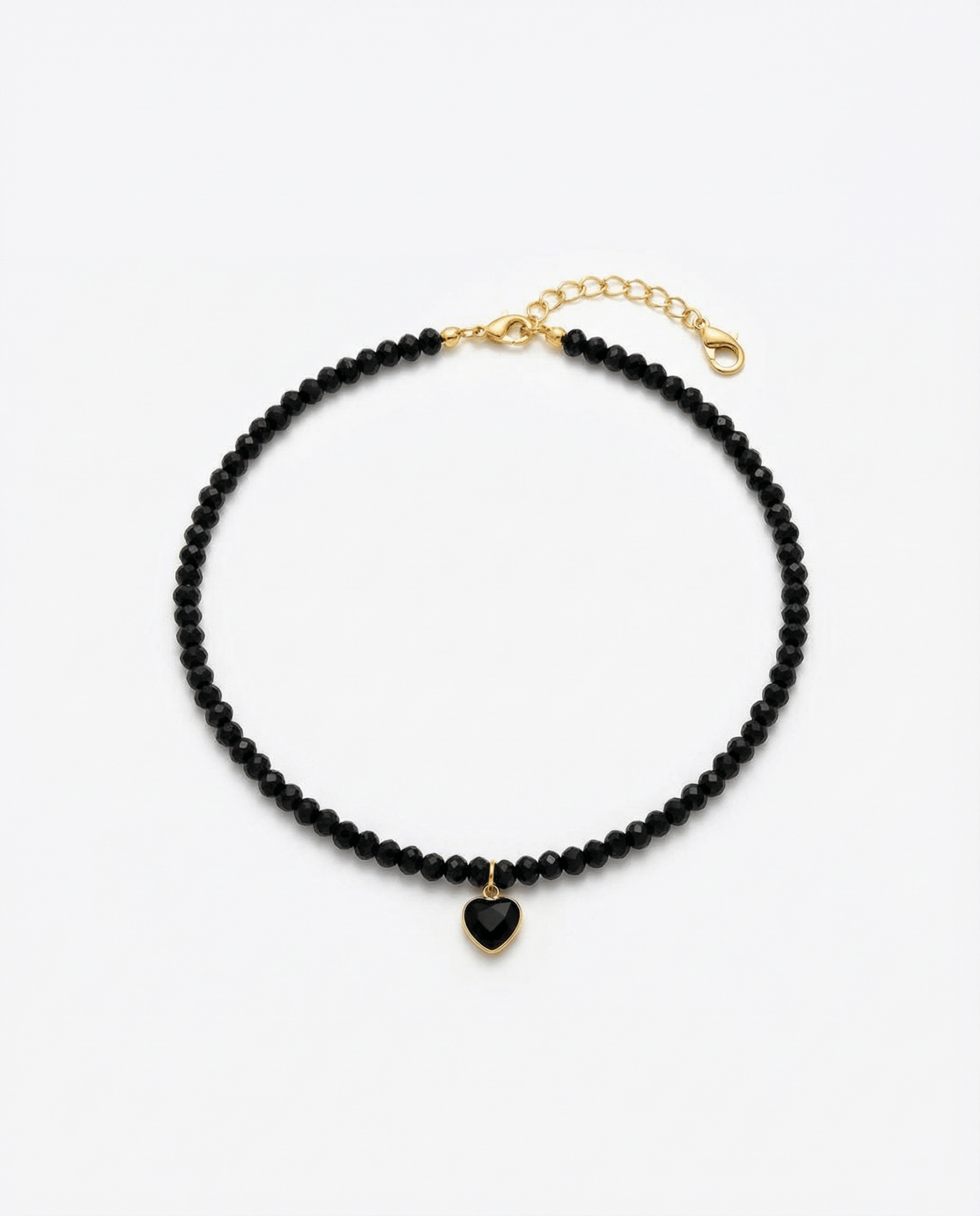 Colier din Argint cu Onix Fațetat, Zirconiu și Pandantiv Negru - OK Lux. All rights reserved. - Necklaces - 