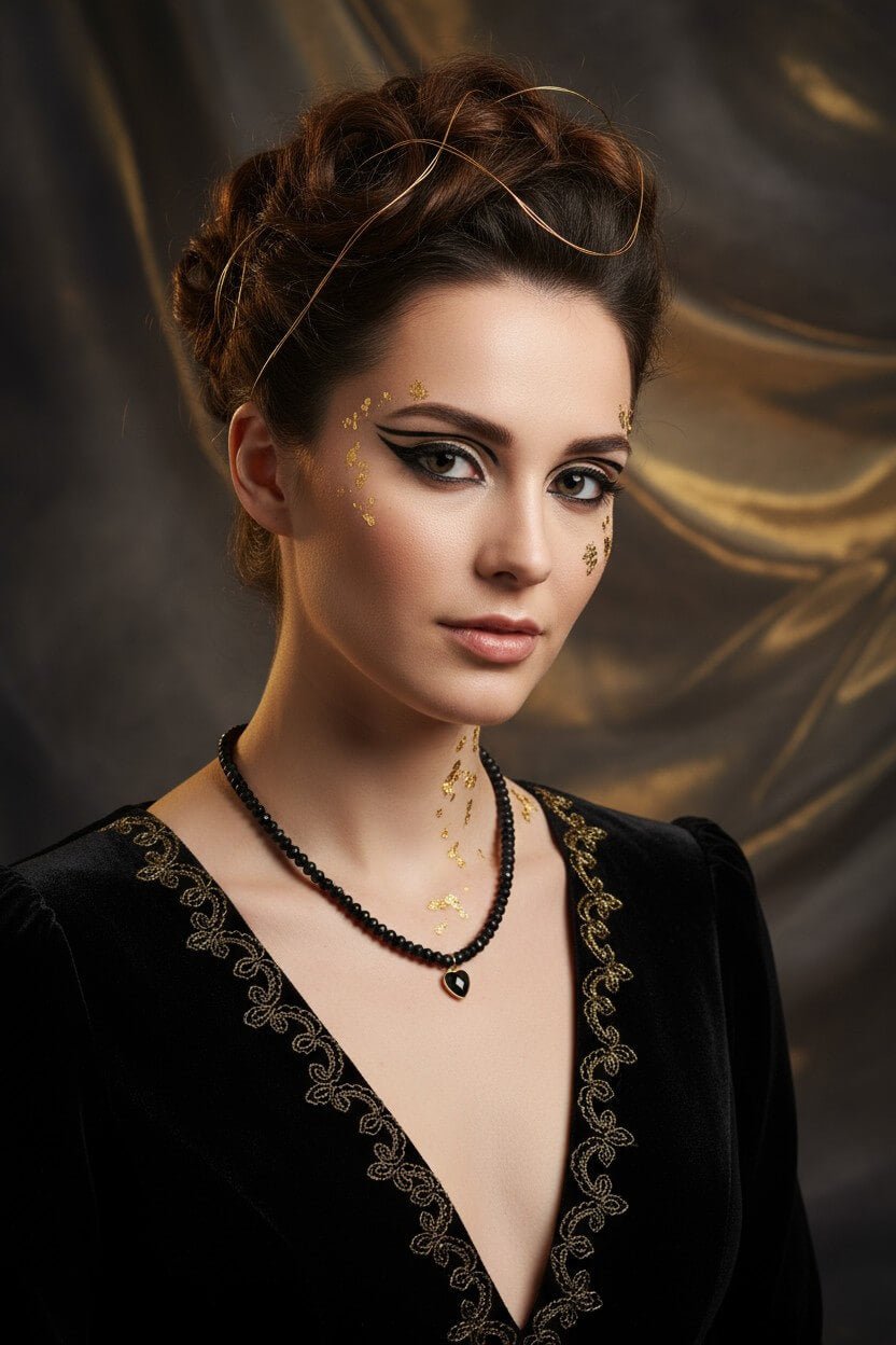 Colier din Argint cu Onix Fațetat, Zirconiu și Pandantiv Negru - OK Lux. All rights reserved. - Necklaces - 