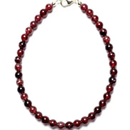 Colier din Argint cu Pietre Semiprețioase de Granat Nefatețat de 8 mm - OK Lux. All rights reserved. - Necklaces - 