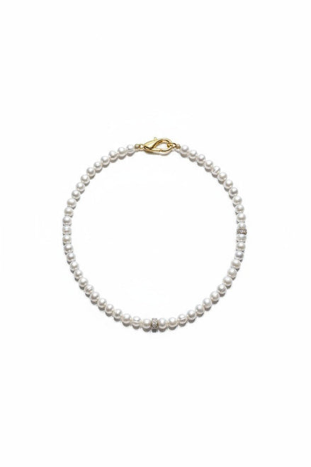 Colier din Argint și Perle de Cultură Neregulate cu Zirconiu - OK Lux. All rights reserved. - Necklaces - 