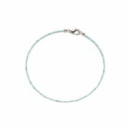 Colier din Argint și Pietre Semiprețioase Larimar Fațetat de 2 mm Bleu - OK Lux. All rights reserved. - Necklaces - 