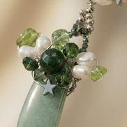 Colier din Aventurin și Perle Naturale cu Pandantiv Cluster și Stele - OK Lux. All rights reserved. - Necklaces - 