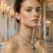 Colier din Aventurin și Perle Naturale cu Pandantiv Cluster și Stele - OK Lux. All rights reserved. - Necklaces - 