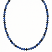 Colier din lapis lazuli si onix fatetat de 4 mm - OK Lux. All rights reserved. - Necklaces - 