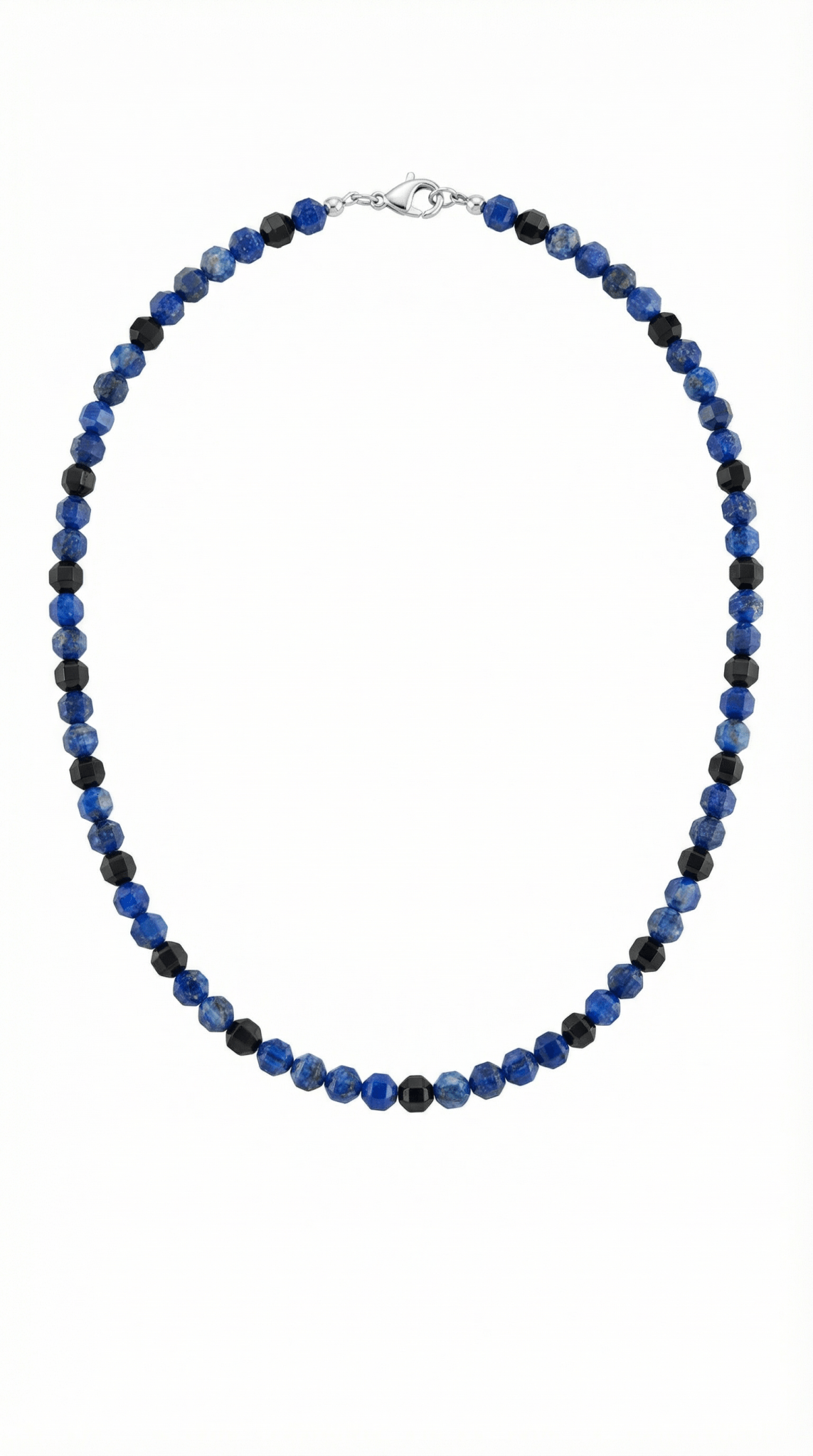 Colier din lapis lazuli si onix fatetat de 4 mm - OK Lux. All rights reserved. - Necklaces - 