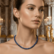 Colier din lapis lazuli si onix fatetat de 4 mm - OK Lux. All rights reserved. - Necklaces - 