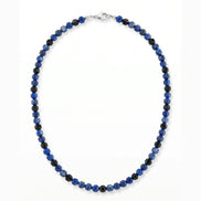 Colier din lapis lazuli si onix fatetat de 4 mm - OK Lux. All rights reserved. - Necklaces - 
