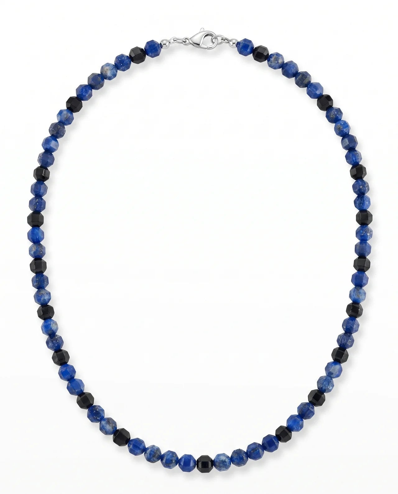 Colier din lapis lazuli si onix fatetat de 4 mm - OK Lux. All rights reserved. - Necklaces - 