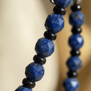 Colier din lapis lazuli si onix fatetat de 4 mm - OK Lux. All rights reserved. - Necklaces - 