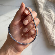 Colier Handmade cu Safir Fațetat și Biluțe din Argint - OK Lux. All rights reserved. - Bijuterii - 