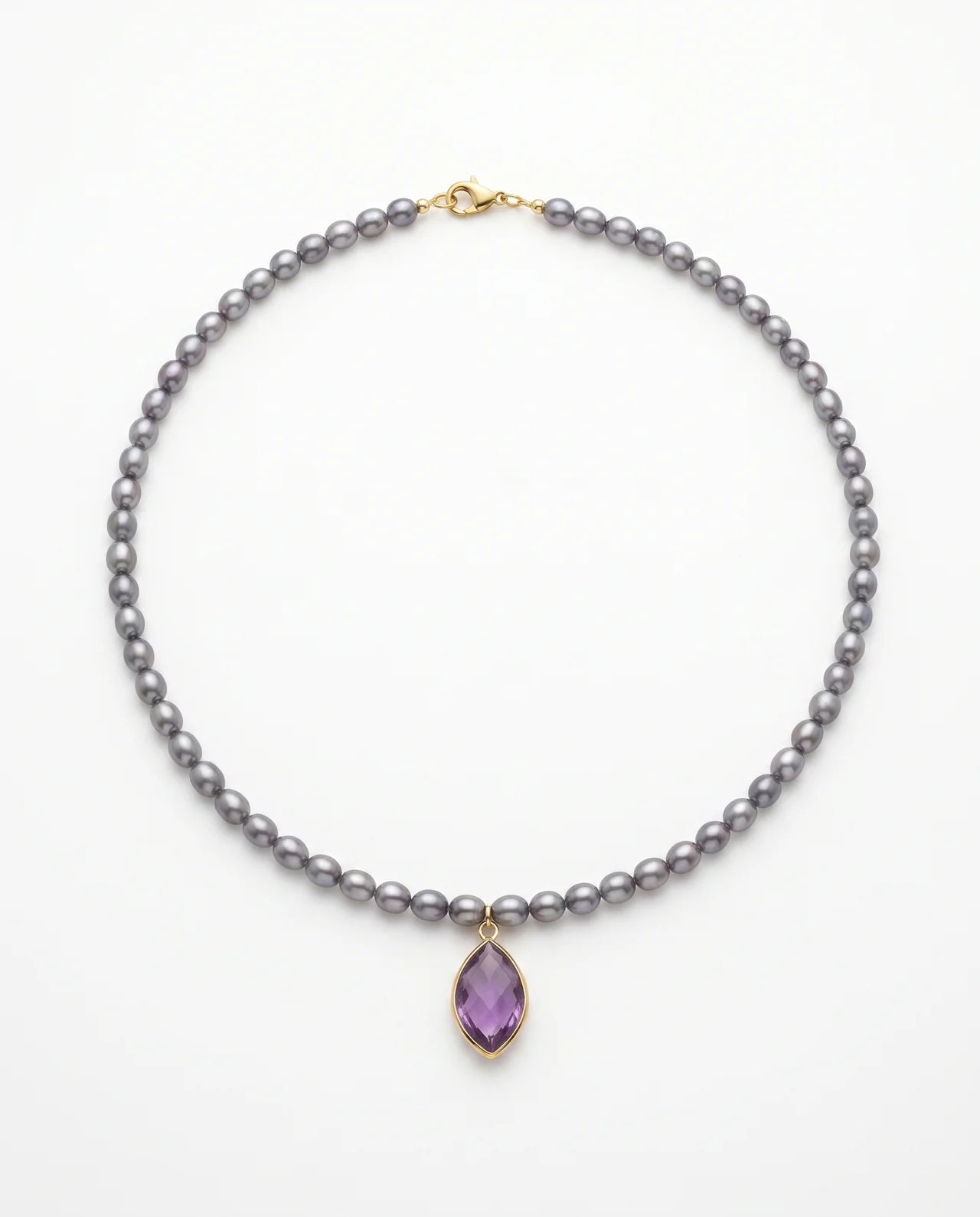 Colier Handmade din Perle Naturale cu Pandantiv din Ametist - OK Lux. All rights reserved. - Bijuterii - 