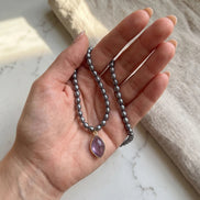 Colier Handmade din Perle Naturale cu Pandantiv din Ametist - OK Lux. All rights reserved. - Bijuterii - 