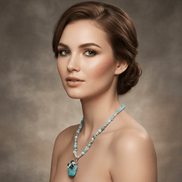 Colier Larimar cu Perle de Cultură și Turcoaze - Bijuterie Statement Handmade - OK Lux. All rights reserved. - Coliere - 