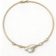 Colier Pearl Choker – Aur 24K - OK Lux. All rights reserved. - Necklaces - 