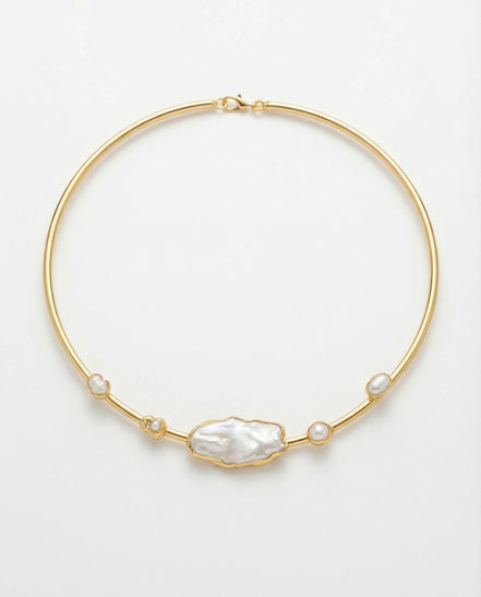 Colier Pearl Grace – Aur 24K - OK Lux. All rights reserved. - Necklaces - 