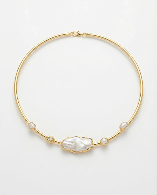 Colier Pearl Grace – Aur 24K - OK Lux. All rights reserved. - Necklaces - 