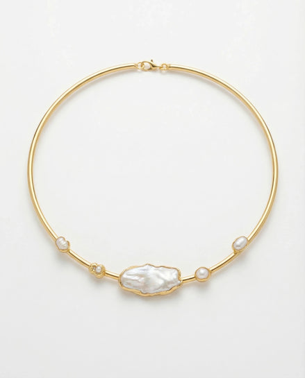 Colier Pearl Grace – Aur 24K - OK Lux. All rights reserved. - Necklaces - 