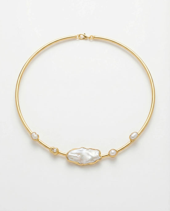 Colier Pearl Grace – Aur 24K - OK Lux. All rights reserved. - Necklaces - 