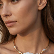 Colier Pearl Grace – Oțel placat Aur 24K - OK Lux. All rights reserved. - Necklaces - 