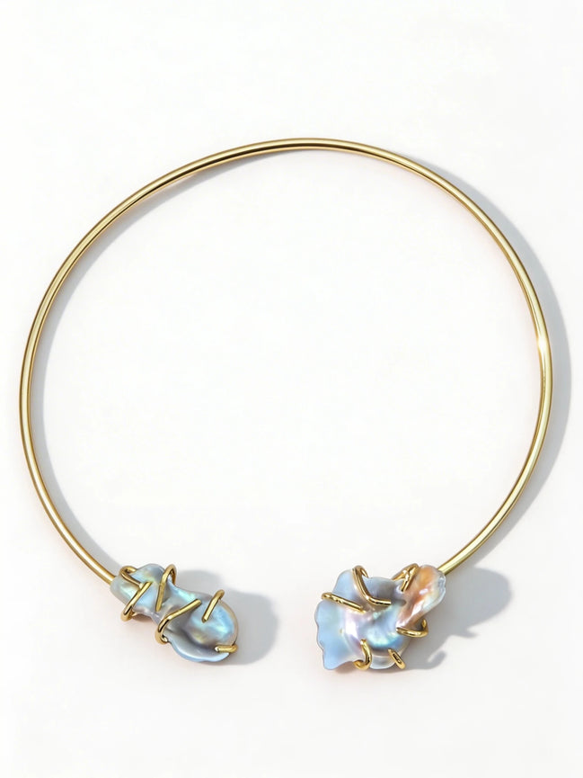 Colier Pearl Open – Aur 24K - OK Lux. All rights reserved. - Necklaces - 