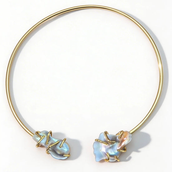 Colier Pearl Open – Aur 24K - OK Lux. All rights reserved. - Necklaces - 
