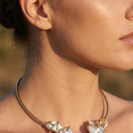 Colier Pearl Open – Oțel placat Aur 24K - OK Lux. All rights reserved. - Necklaces - 