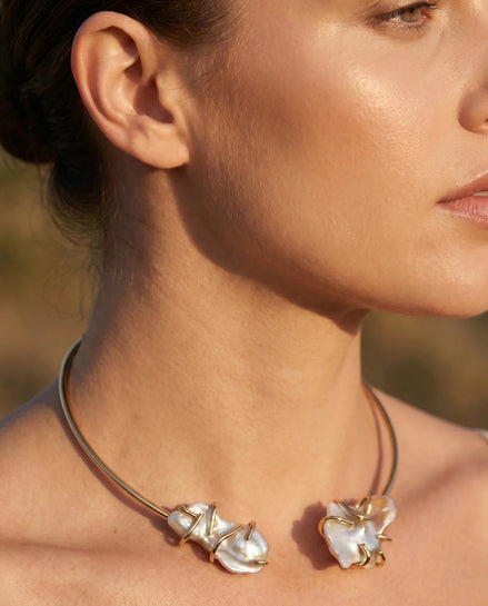 Colier Pearl Open – Oțel placat Aur 24K - OK Lux. All rights reserved. - Necklaces - 
