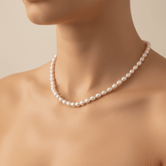 Colier Perle Cultură Neregulate Roz Pudrat 45cm cu Argint 925 - Bijuterie Handmade Laura Stoica - OK Lux. All rights reserved. - Necklaces - 