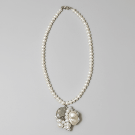 Colier Perle de Cultură AAA cu Phrenit și Perlă Baroc - Bijuterie Premium Argint - OK Lux. All rights reserved. - Coliere - 