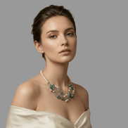 Colier Perle de Cultură cu Fluorit - Bijuterie Handmade din Argint - OK Lux. All rights reserved. - Bijuterii - 