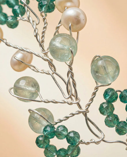 Colier Perle de Cultură cu Fluorit - Bijuterie Handmade din Argint - OK Lux. All rights reserved. - Bijuterii - 