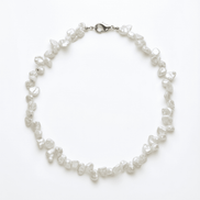 Colier Perle de Cultură Neregulate 8 - 9mm, 45cm cu Argint 925 - Bijuterie Handmade Laura Stoica - OK Lux. All rights reserved. - Necklaces - 