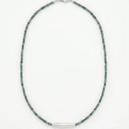 Colier Smarald Fatetat și Perlă Baroc cu Argint 925 - Bijuterie Handmade Laura Stoica - OK Lux. All rights reserved. - Necklaces - 