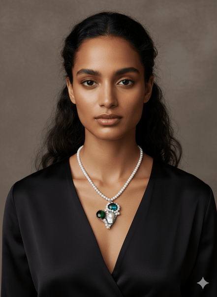 Colier Statement cu Lanț Auriu și Pandant Geometric - Bijuterie Handmade - OK Lux. All rights reserved. - Coliere - 