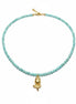 Colier Turcoaz cu Pietre Semiprețioase de Amazonit Fațetat 4mm și Pandantiv - OK Lux. All rights reserved. - Necklaces - 