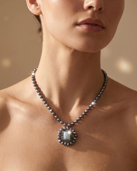 Colier Unicat cu Perle Naturale, Peridot și Amazonit - OK Lux. All rights reserved. - Bijuterii - 