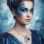 Colier Unicat din Argint cu Amazonit, Acvamarin și Perle de Cultură - OK Lux. All rights reserved. - Necklaces - 