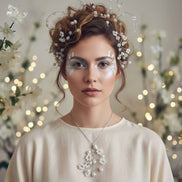 Colier Unicat din Argint, Perle Baroc și Cristale cu Pandantiv Realizat Manual - OK Lux. All rights reserved. - Necklaces - 