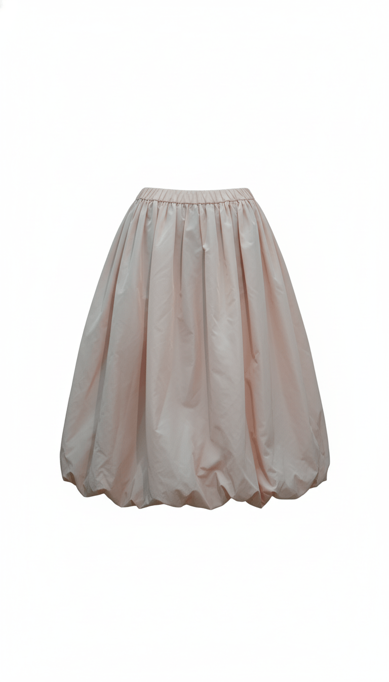 Fustă fluidă midi roz pal - OK Lux. All rights reserved. - Skirts - 