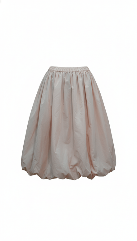 Fustă fluidă midi roz pal - OK Lux. All rights reserved. - Skirts - 