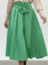 Fustă lungă verde cu floare in talie - OK Lux. All rights reserved. - Dresses - GREEN - 