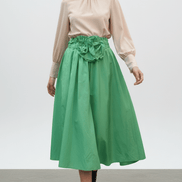 Fustă lungă verde cu imprimeu floral - OK Lux. All rights reserved. - Dresses - GREEN - 