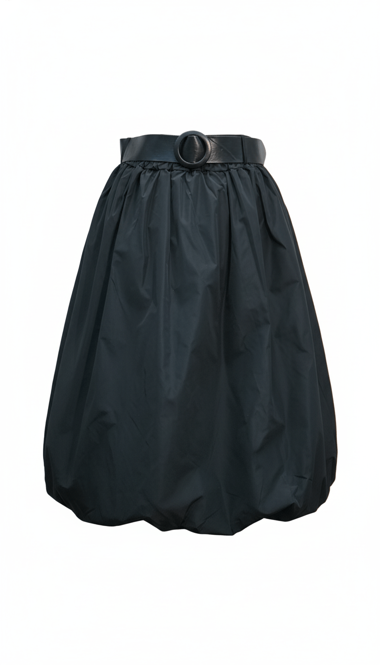 Fustă maxi neagră fluidă - OK Lux. All rights reserved. - Skirts - BLACK - 